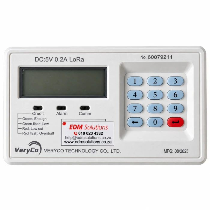VeryCo VCW1000 smart STS prepaid water meter and customer interface unit detail